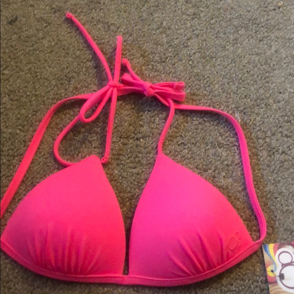 Pink triangle top bikini